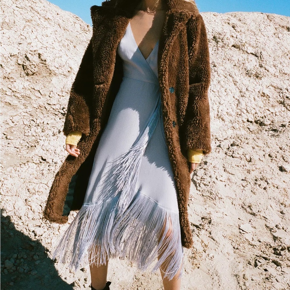 Urban Outfitters UO Pisa Fringe Midi Dress